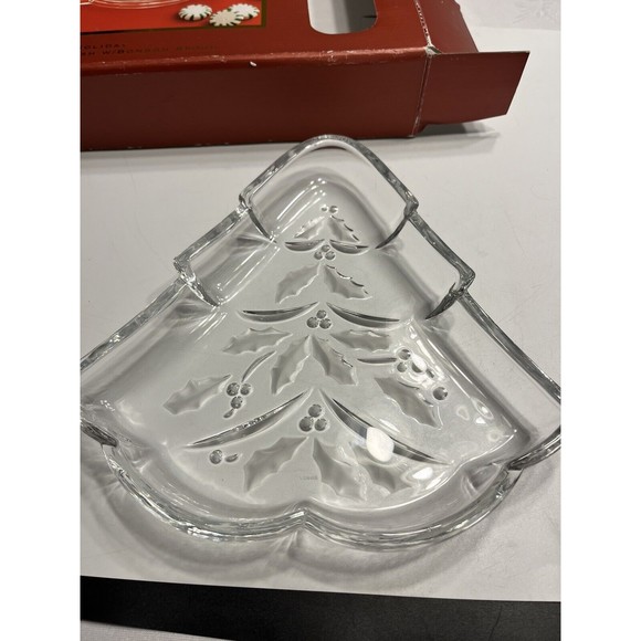 Lenox Holiday Christmas Tree Dish w Bonbon Spoon IOB - Picture 1 of 12